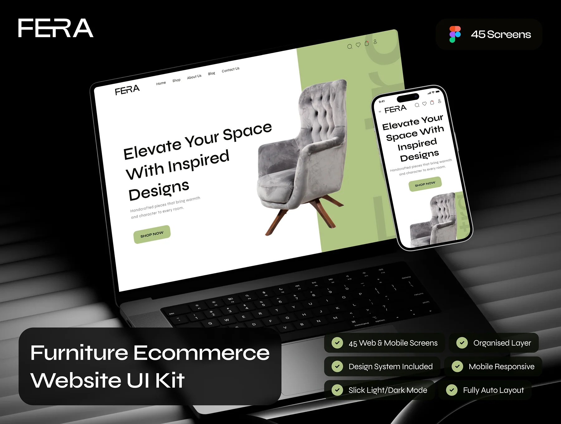 Fetra - Furniture Ecommerce Website UI Kit