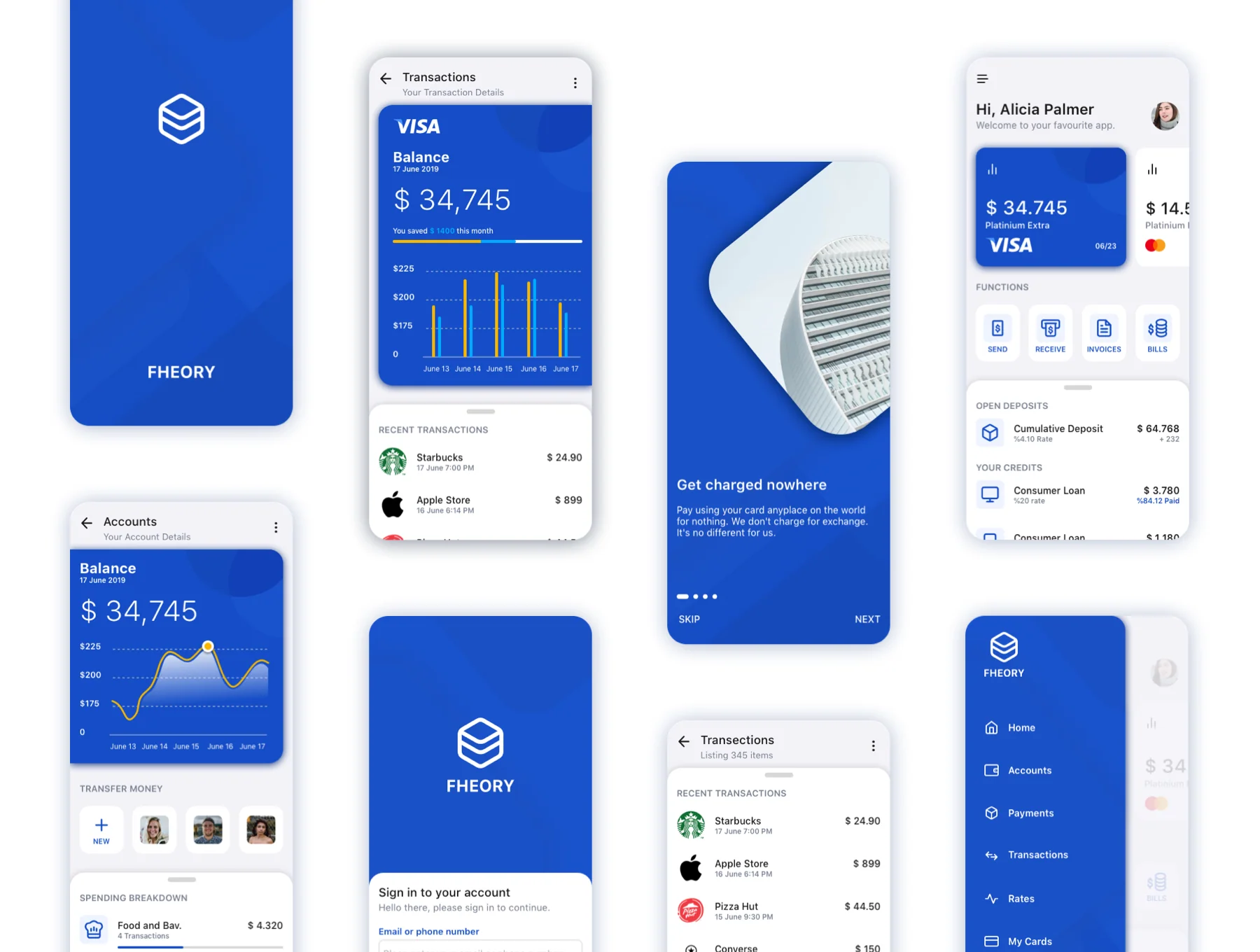 Fheory Financial iOS UI Kit 4