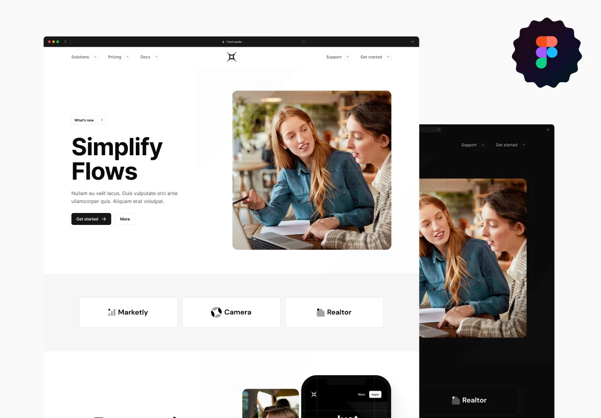 Figma landing page | Design system and UI kit