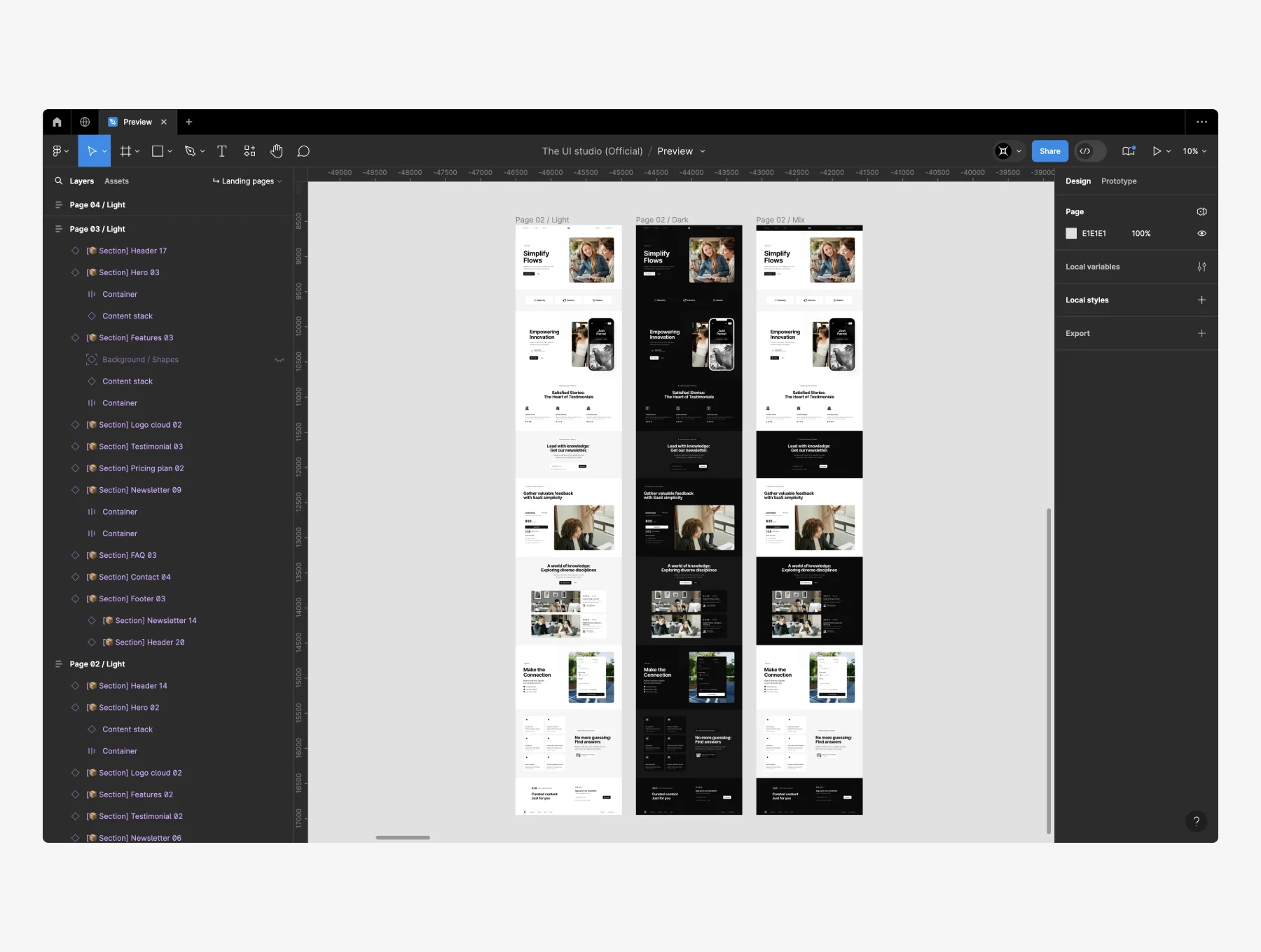 Figma landing page | Design system and UI kit 2