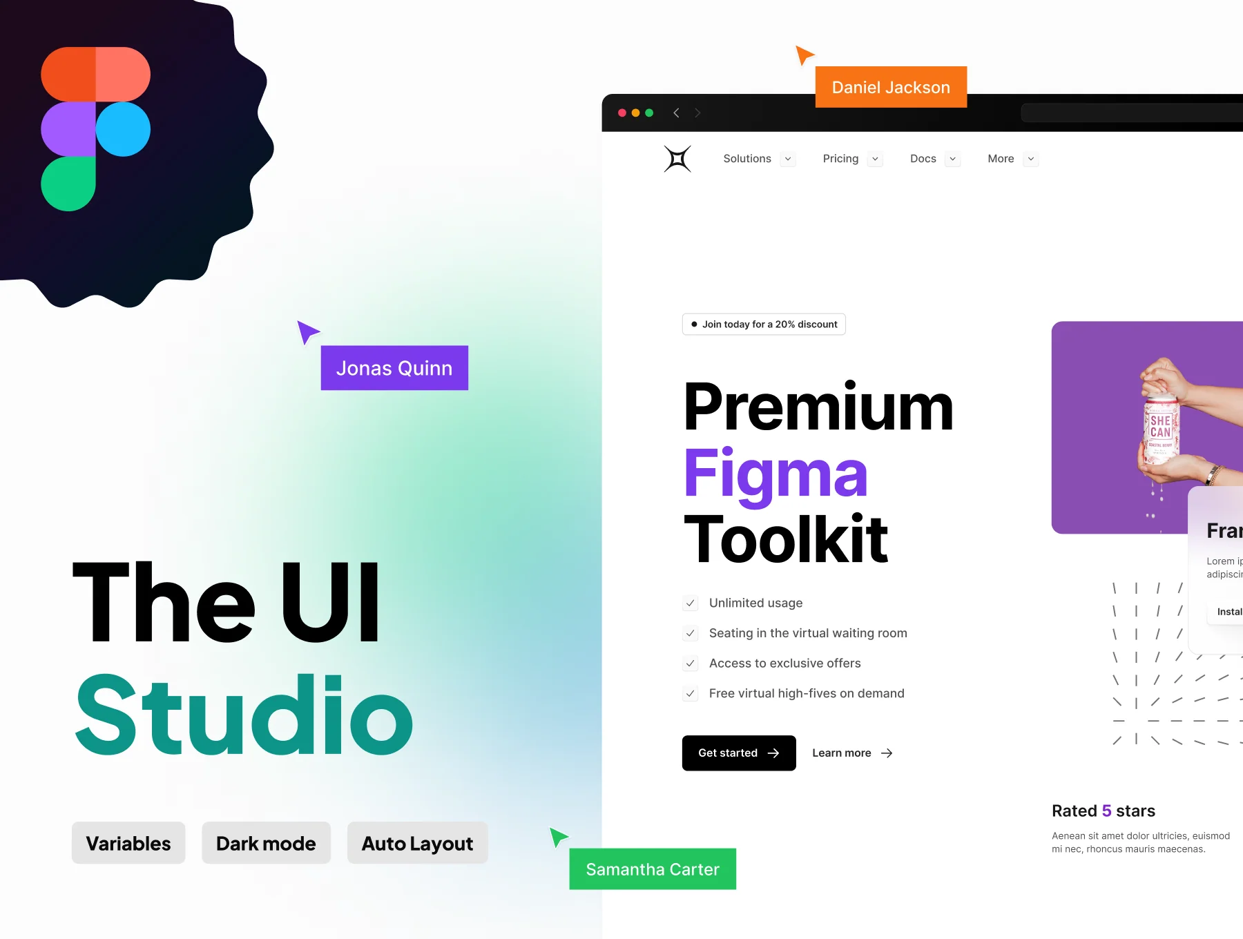 Figma landing page | Design system and UI kit 5