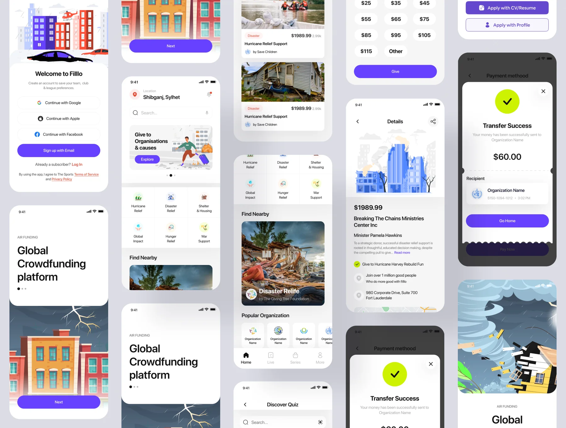 Filllo Crowdfunding App UI Kit 4