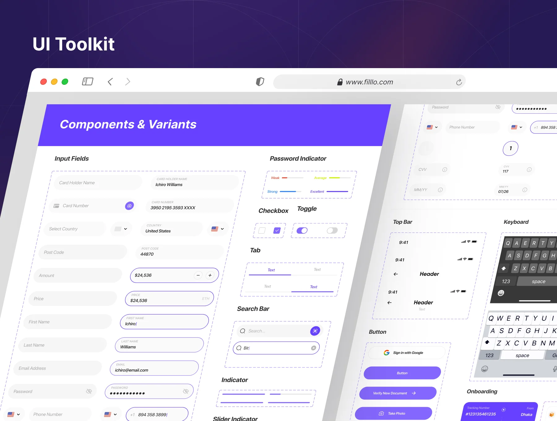 Filllo Parcel Delivery App UI Kit 3