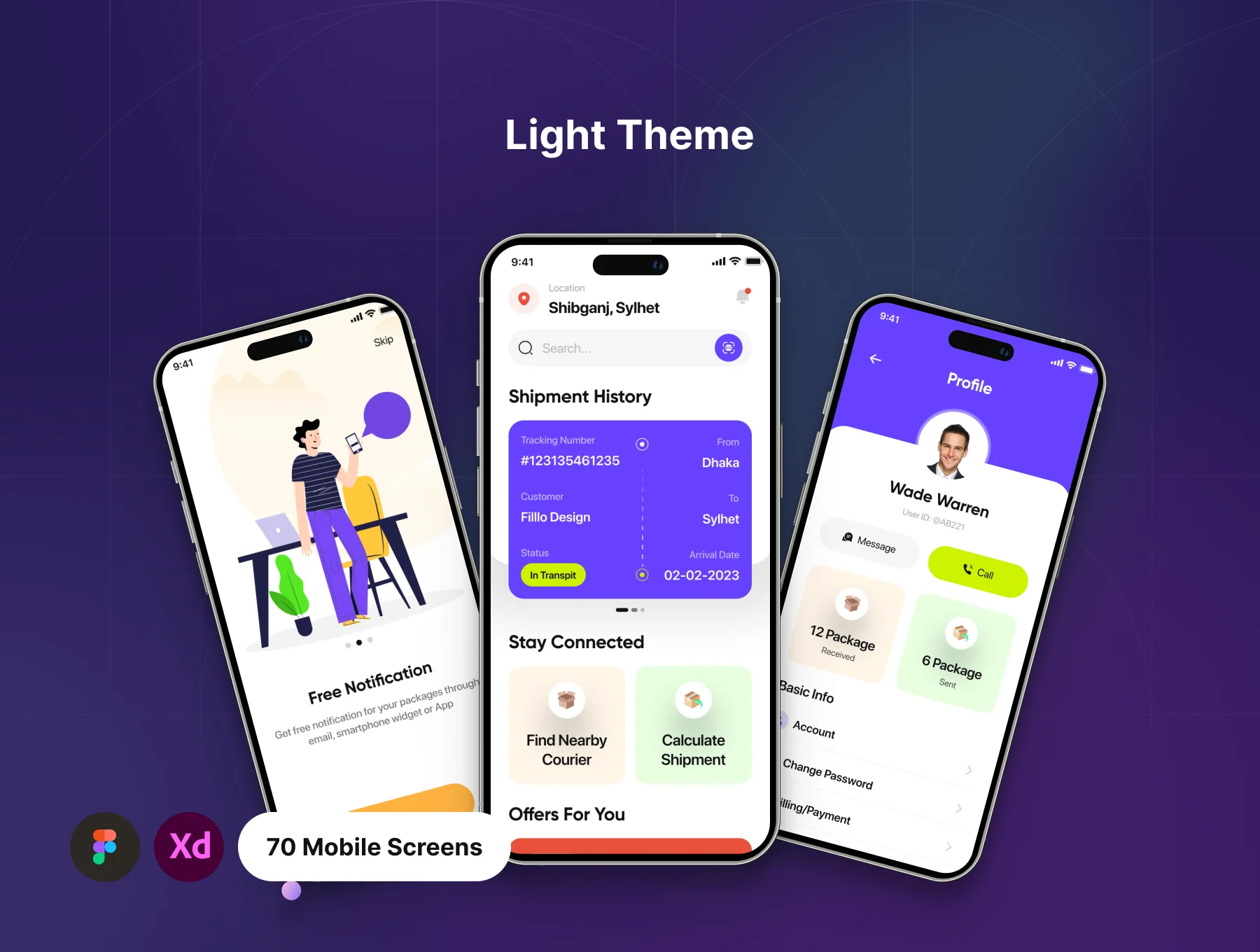 Filllo Parcel Delivery App UI Kit 5