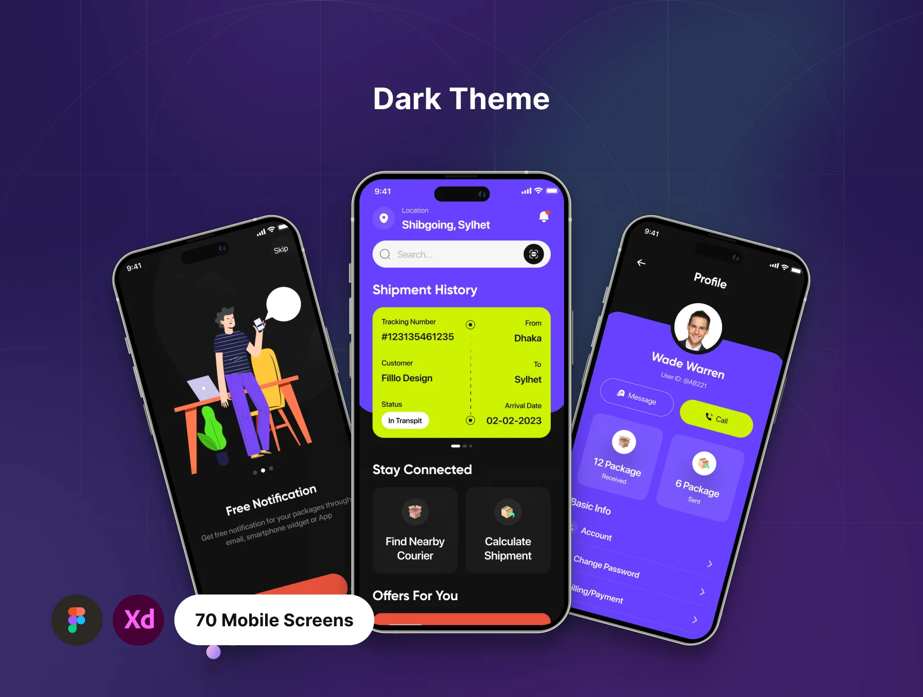 Filllo Parcel Delivery App UI Kit 7