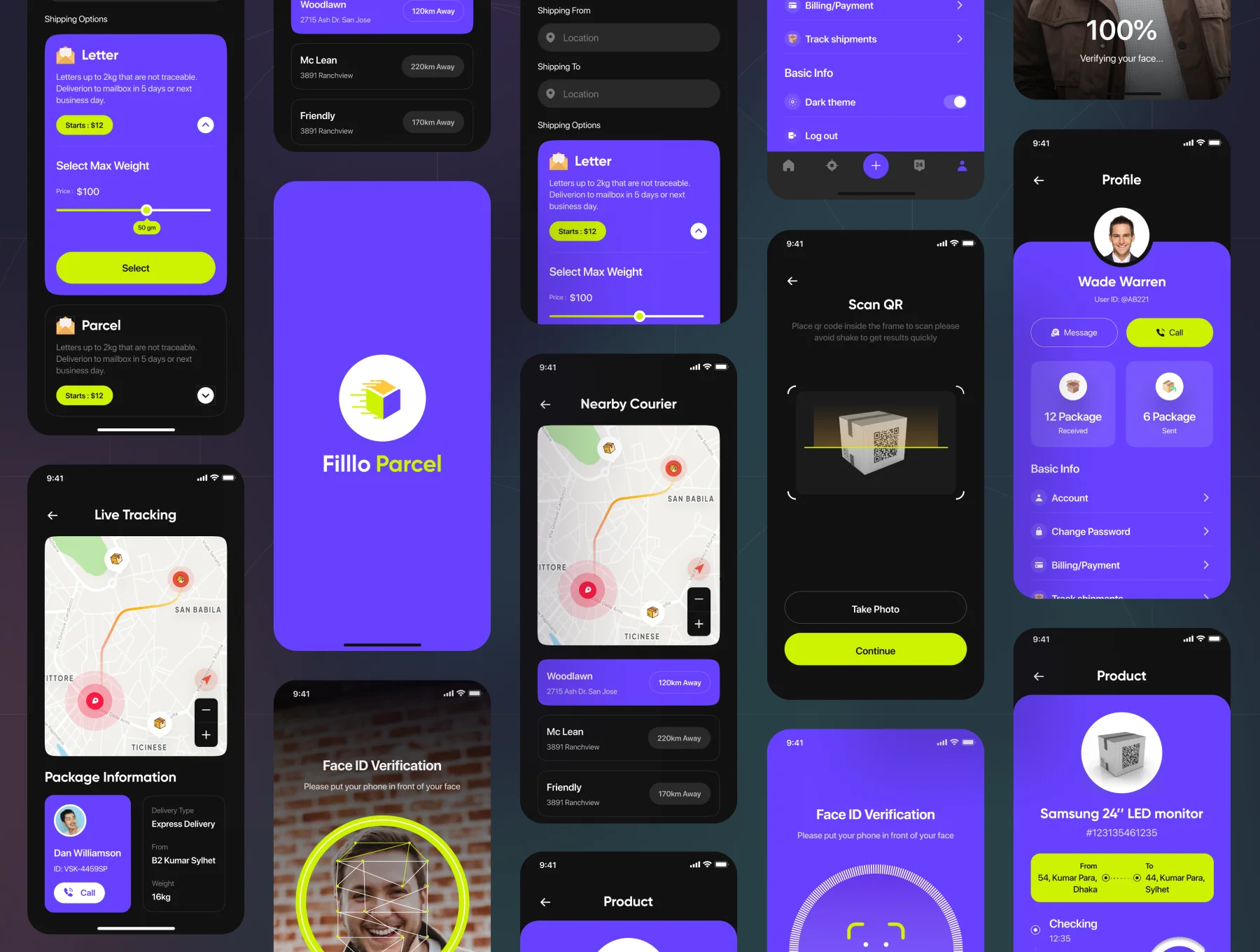 Filllo Parcel Delivery App UI Kit 8