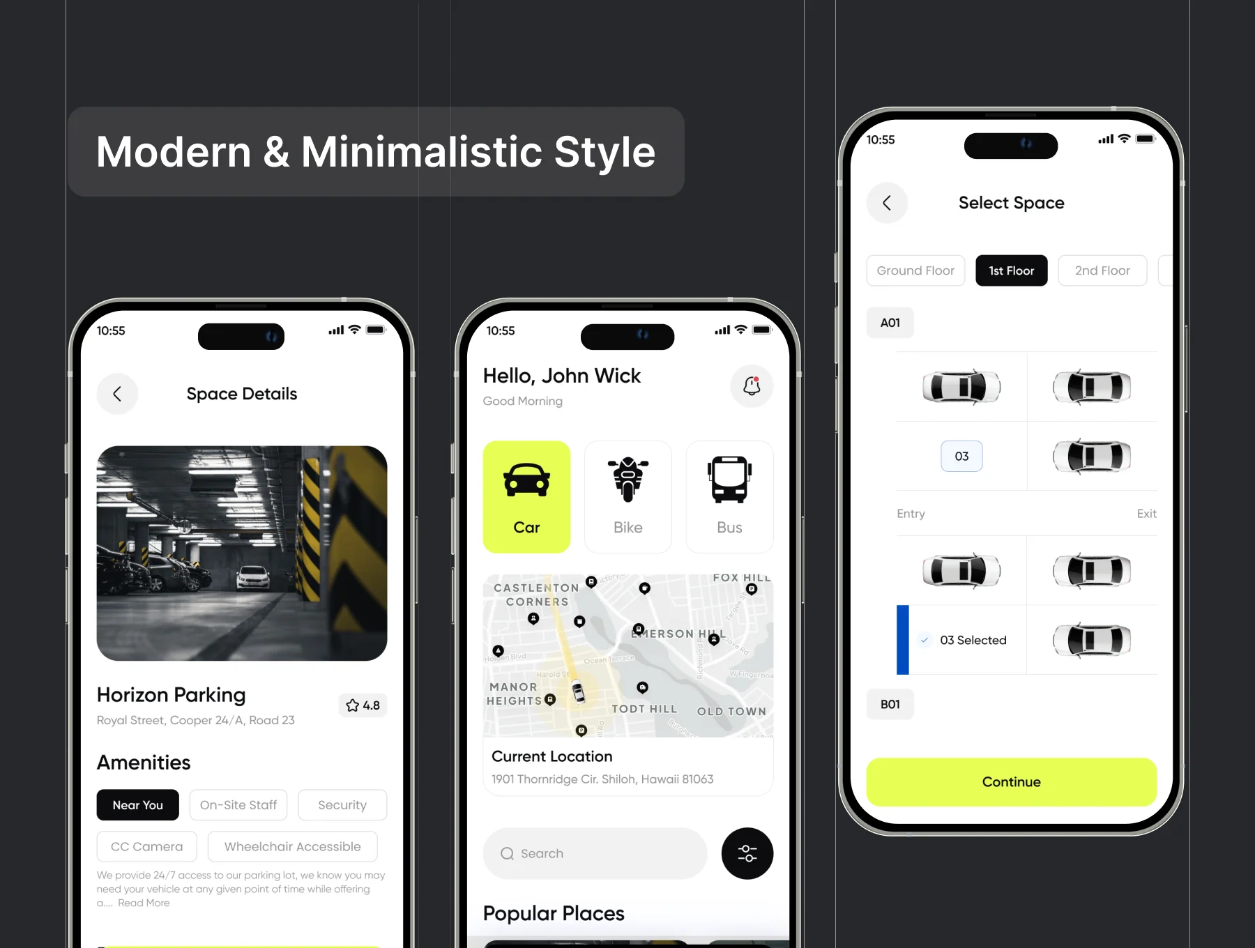 Filllo Parking Space Booking App UI Kit 3