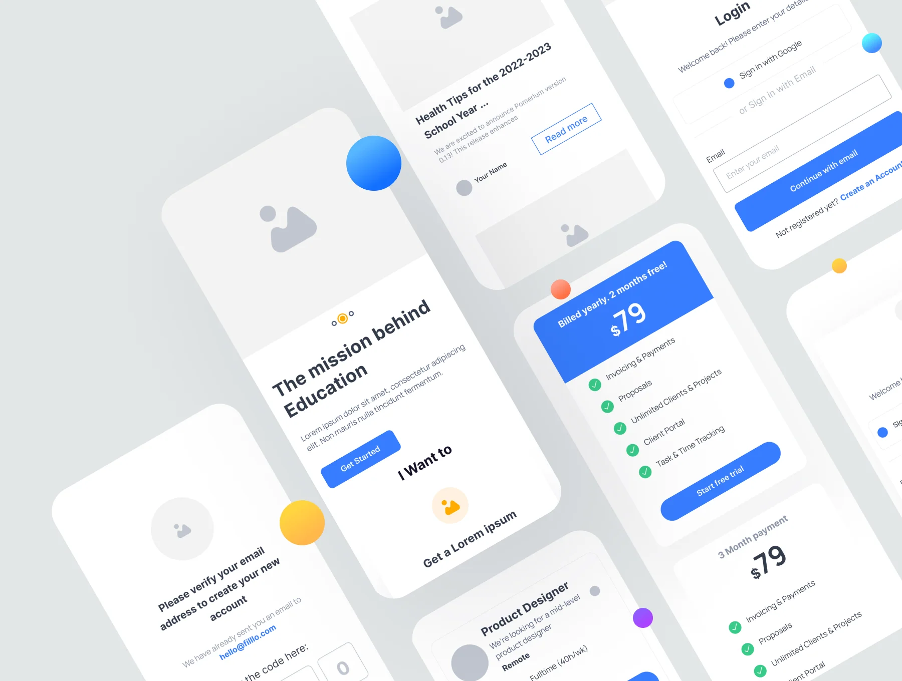 Filllo Web Wireframe UI Kit 5