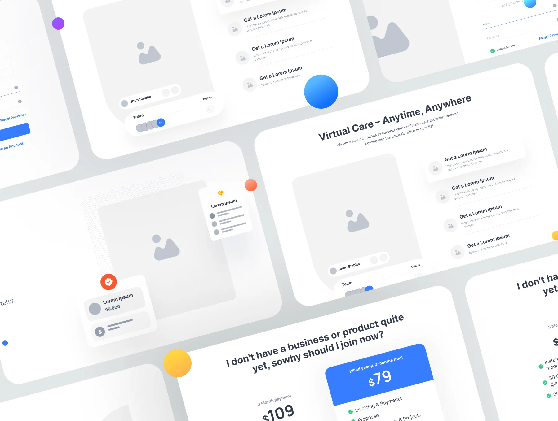 Filllo Web Wireframe UI Kit 6