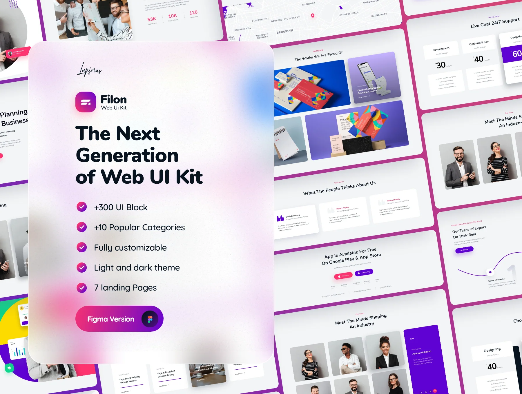 Filon Web UI Kit | 300+ Artboards (Figma)