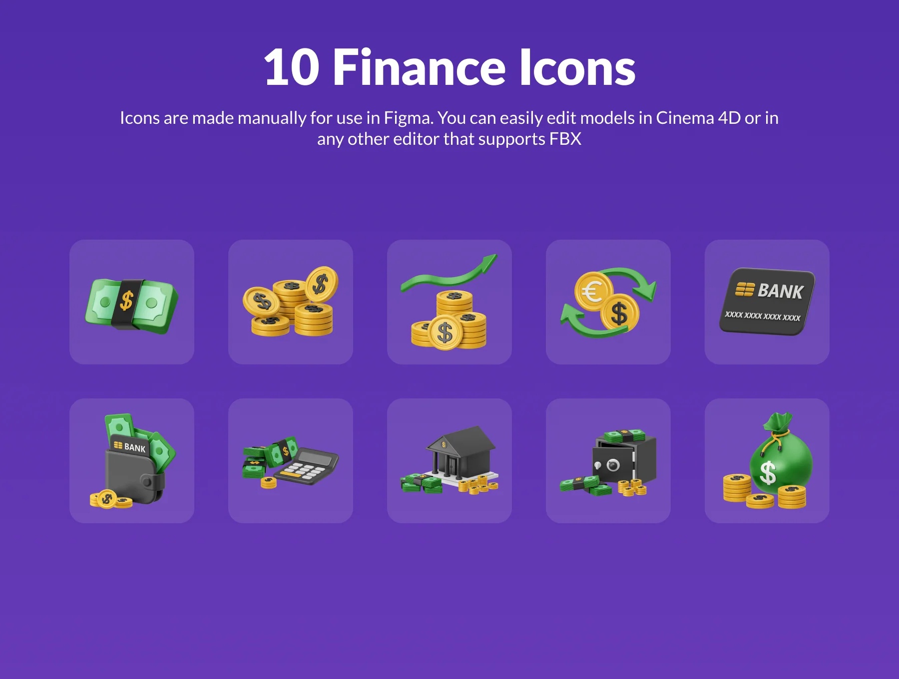 Finance 3D Icon Set 6
