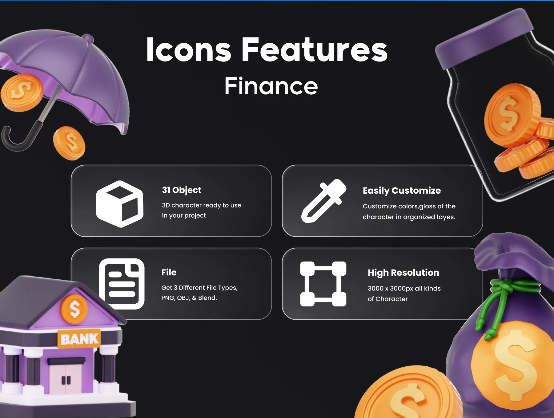 Finance 3D Illustration Pack 2