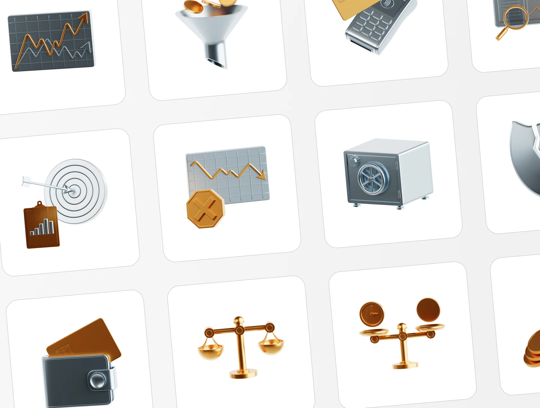 Finance and Investment 3D Icon Pack 5