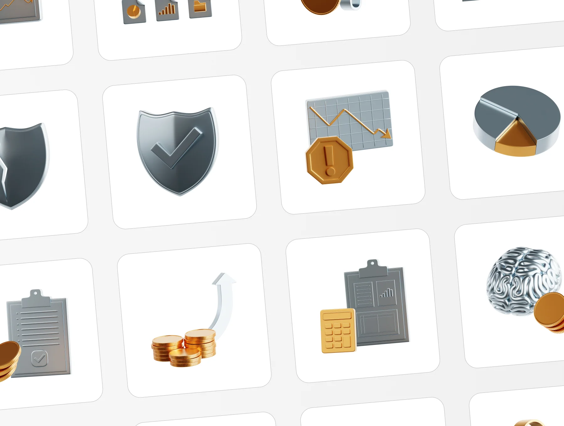 Finance and Investment 3D Icon Pack 6