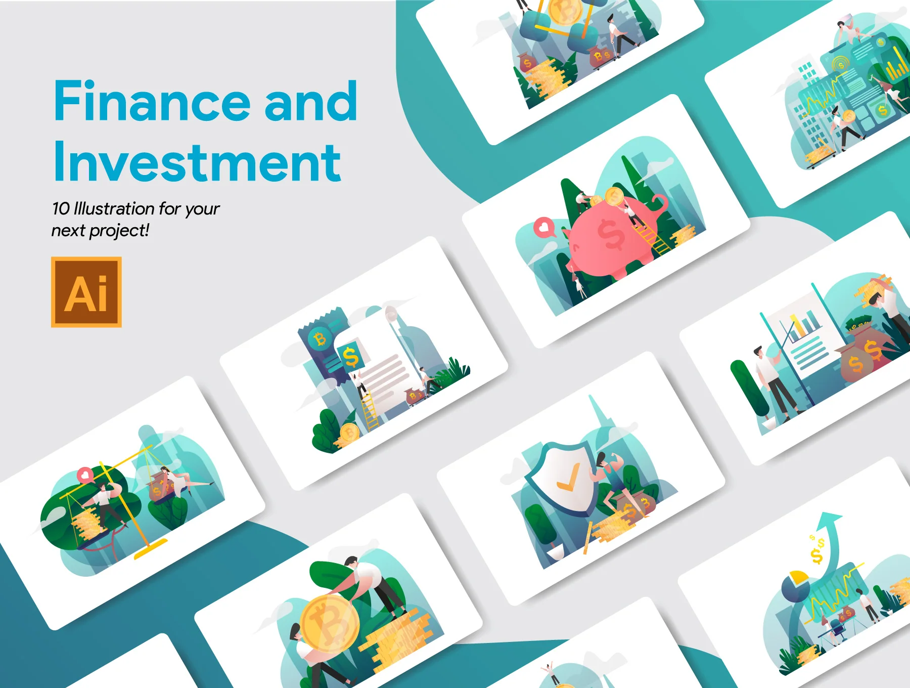 Finance and Investment Illustration Vol 1