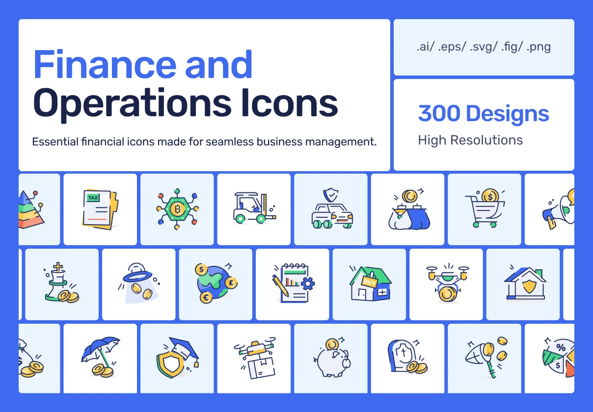 Finance and Operations Icons Bundle