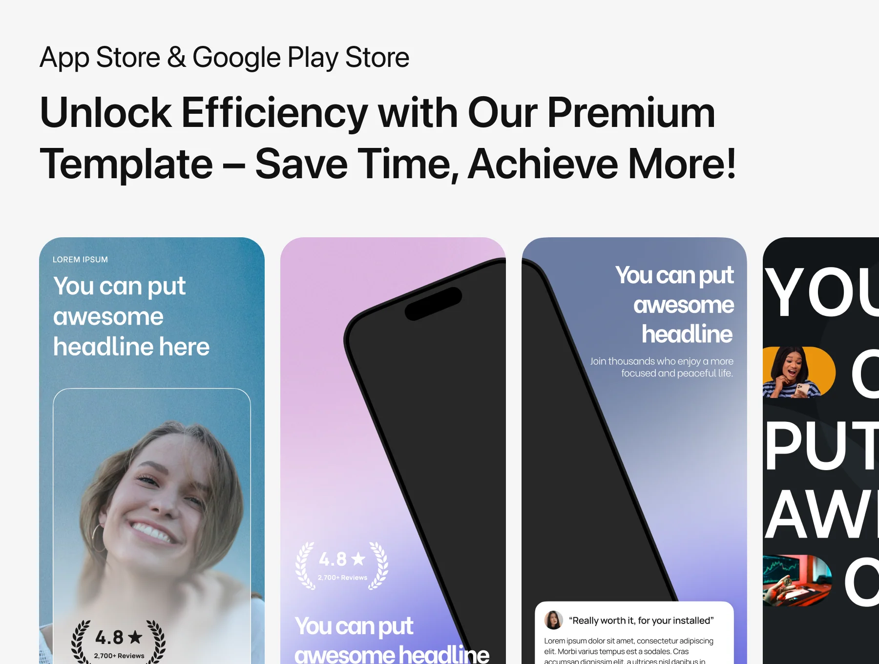 Finance App Premium Screenshots Template 2
