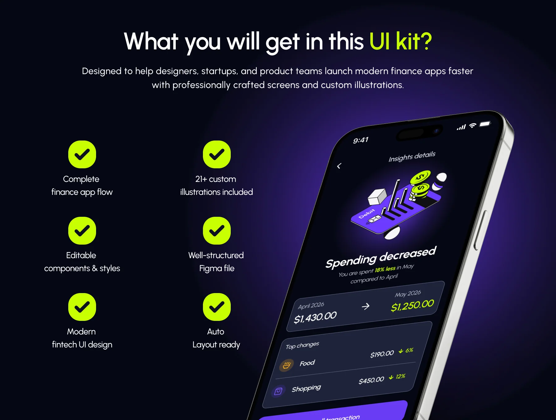 Finance App UI Kit & Fintech Illustration Pack 2