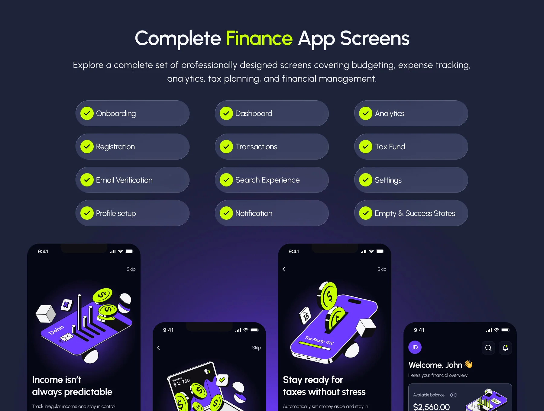Finance App UI Kit & Fintech Illustration Pack 5