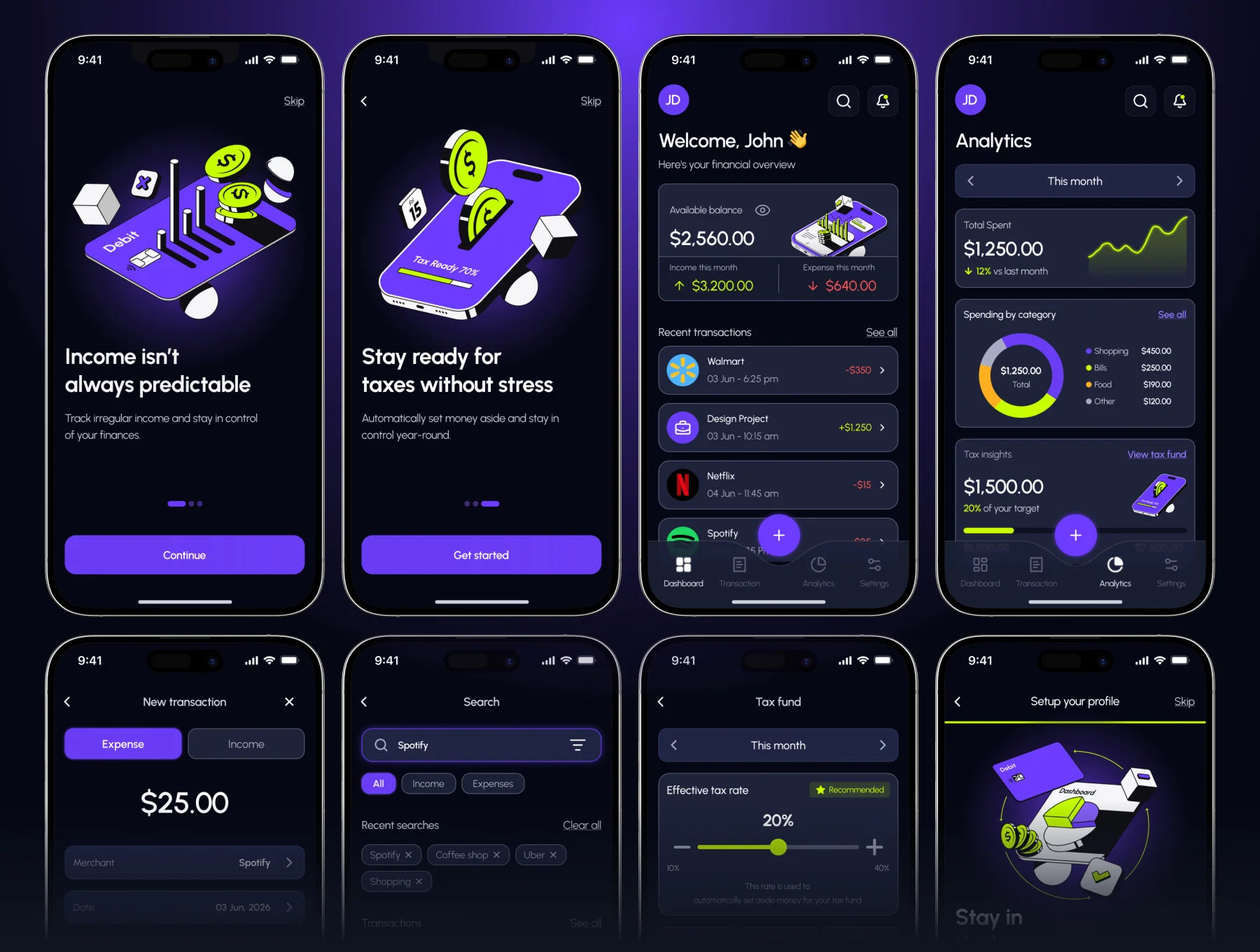 Finance App UI Kit & Fintech Illustration Pack 6
