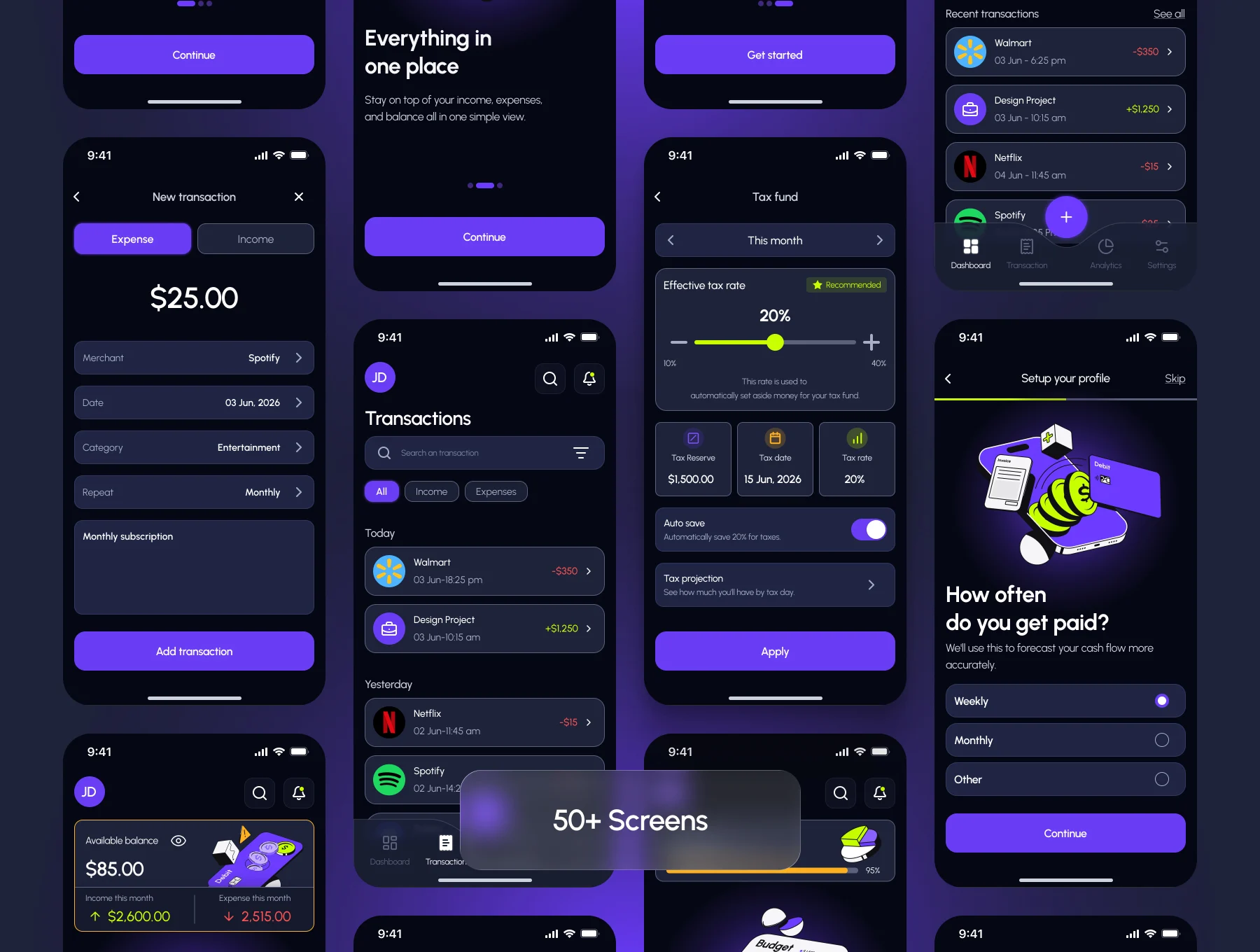 Finance App UI Kit & Fintech Illustration Pack 7