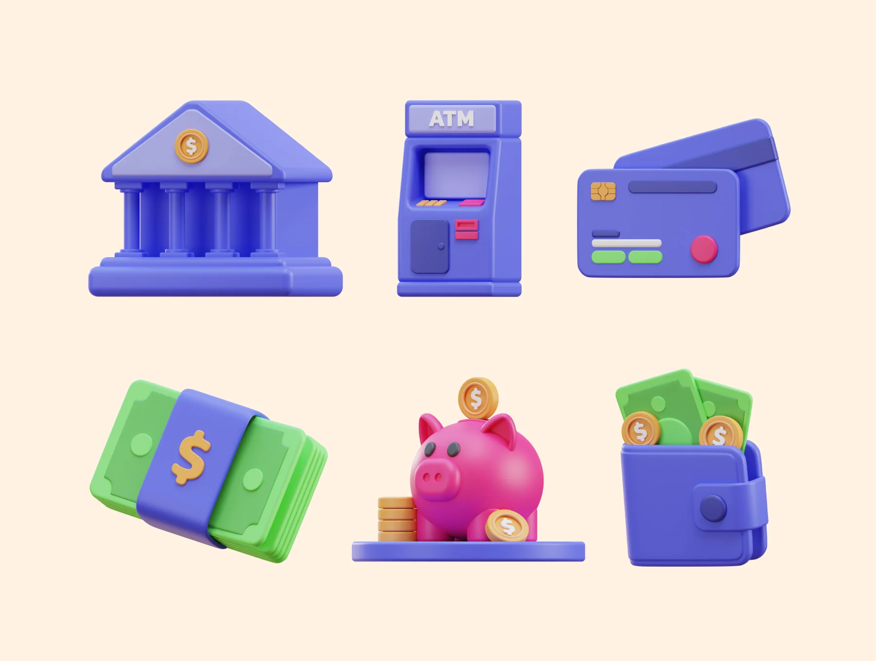 Finance & Crypto 3D Icon Pack 5