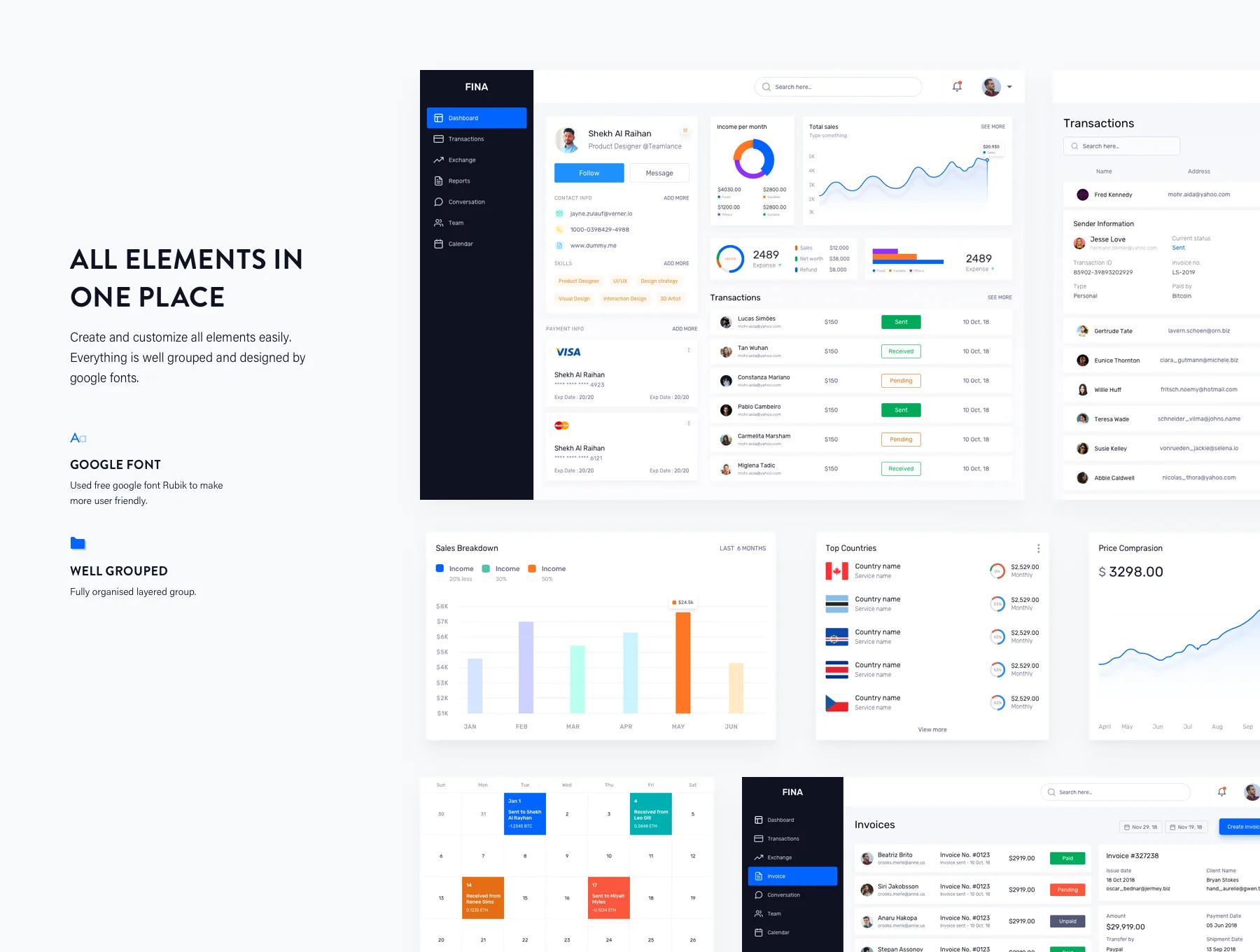 Finance Dashboard UI Kit 6