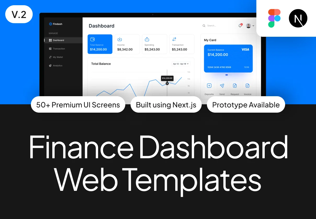 Finance Dashboard Web Templates V.2 [FinDash]