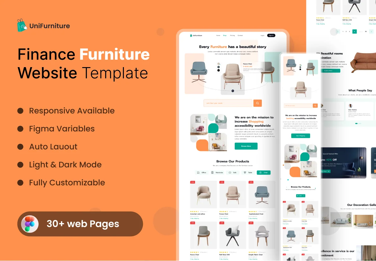 Finance & Furniture Web UI KIT