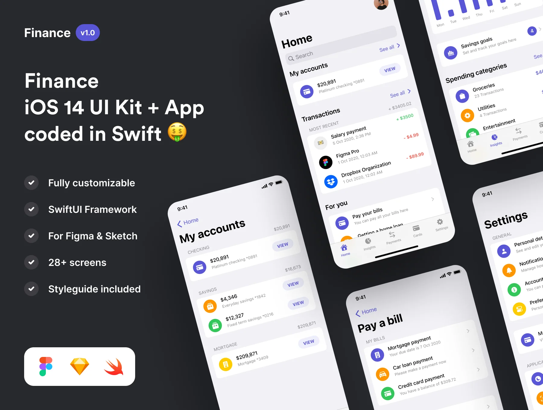 Swift Finance: iOS 14 App Kit