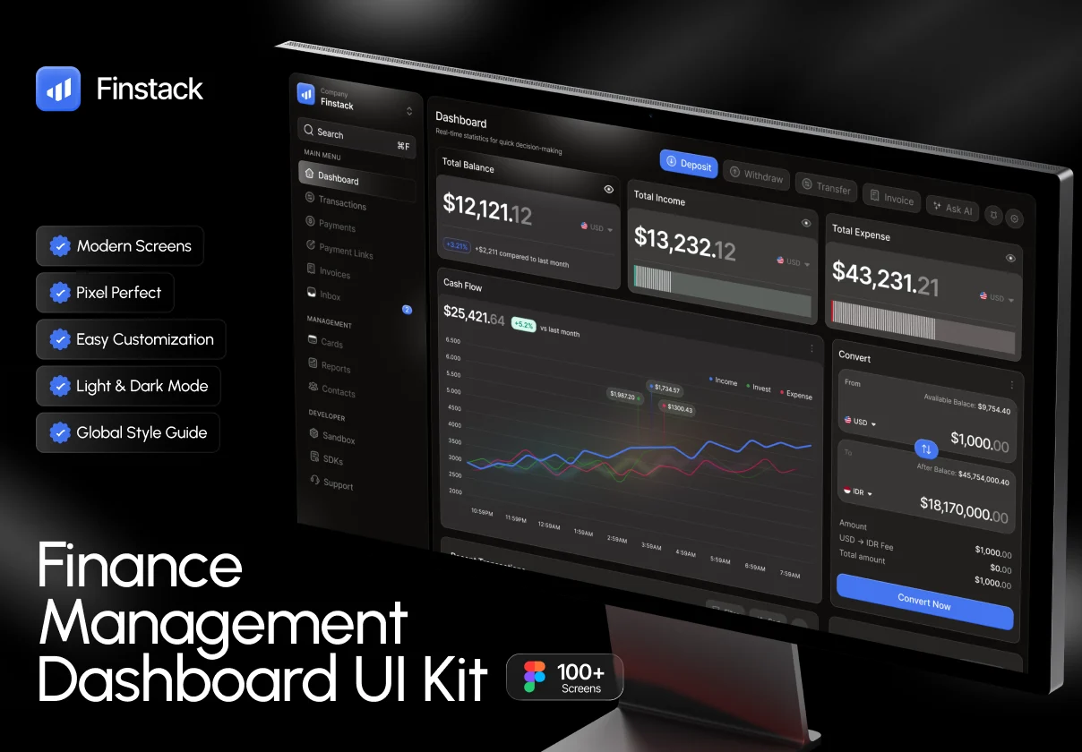 Finance Management Dashboard UI Kit