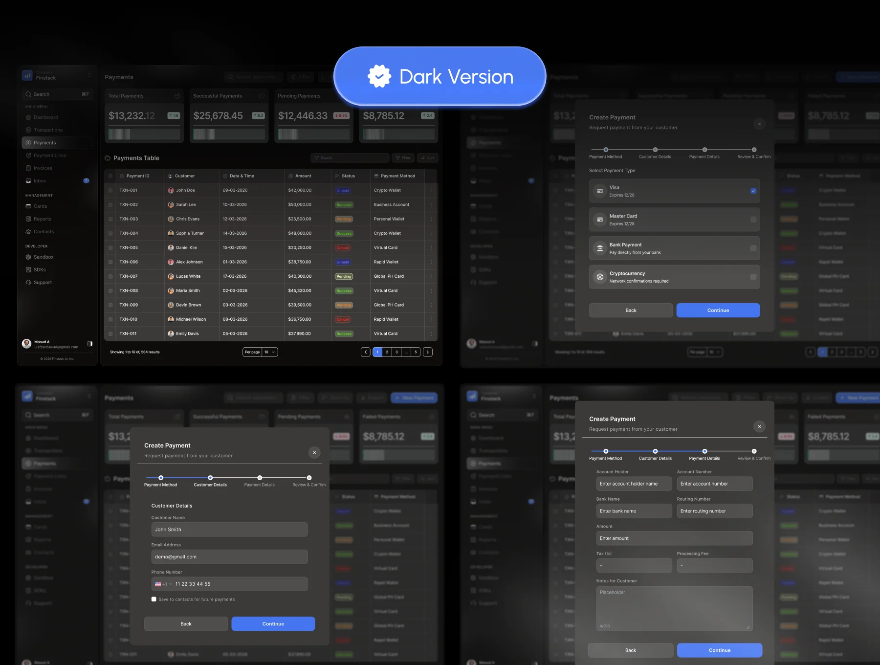 Finance Management Dashboard UI Kit 5