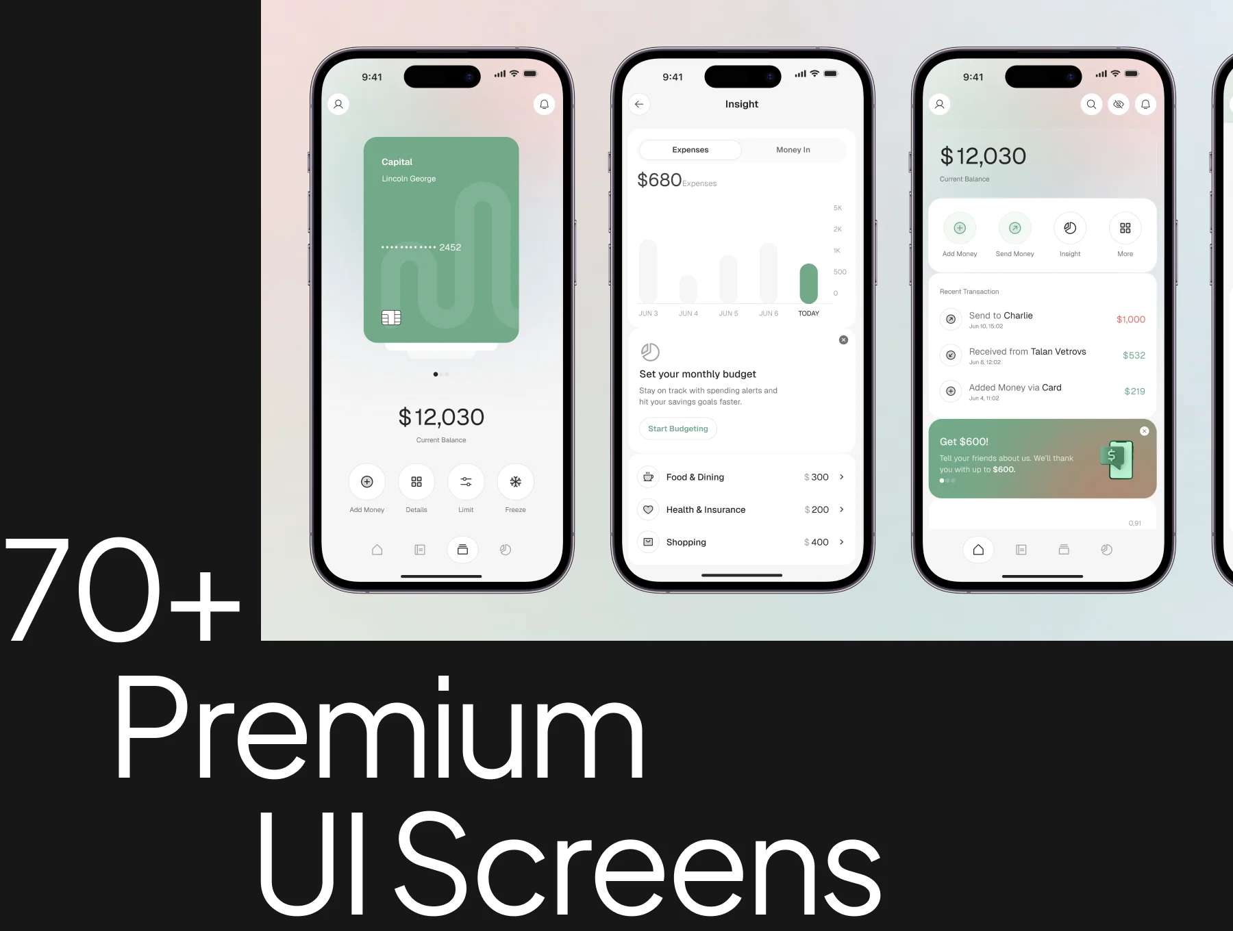 Finance Management Mobile App UI Kit 6
