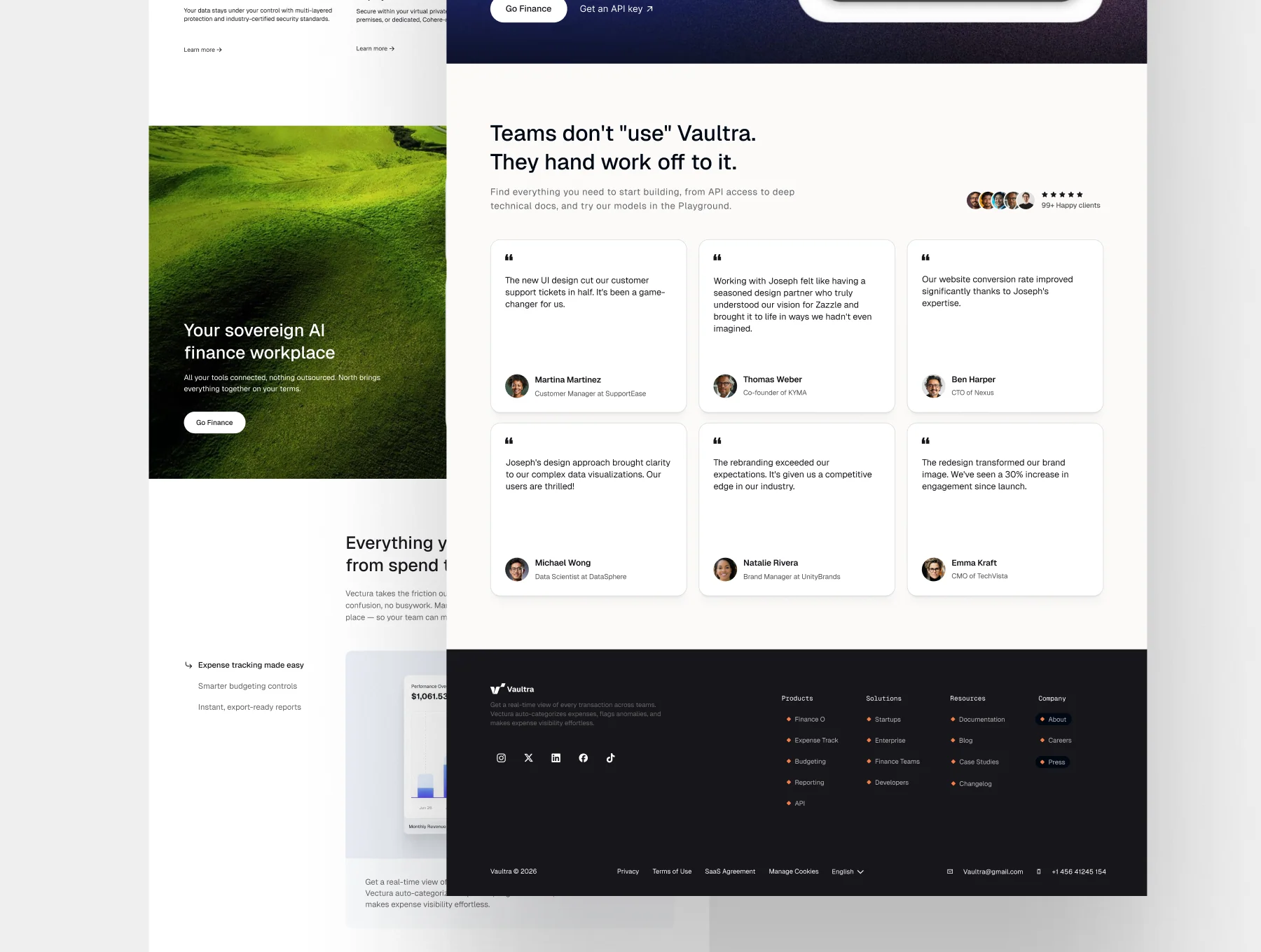 Finance Management SaaS Landing Page UI Kit 3