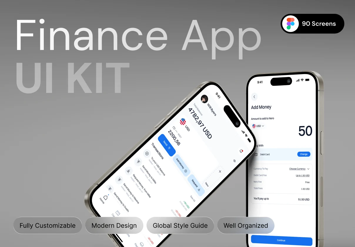 Finance & Mobile Banking App UI Kit