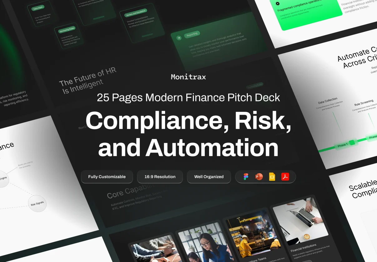 Finance Modern Pitch Deck - Monitrax