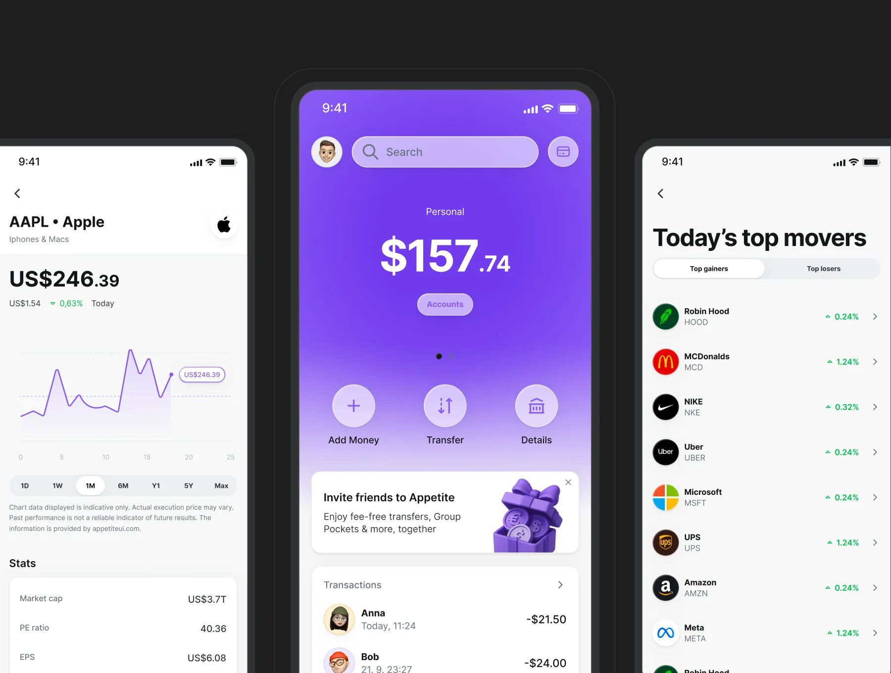 Finance Pack for Mobile App Design 2