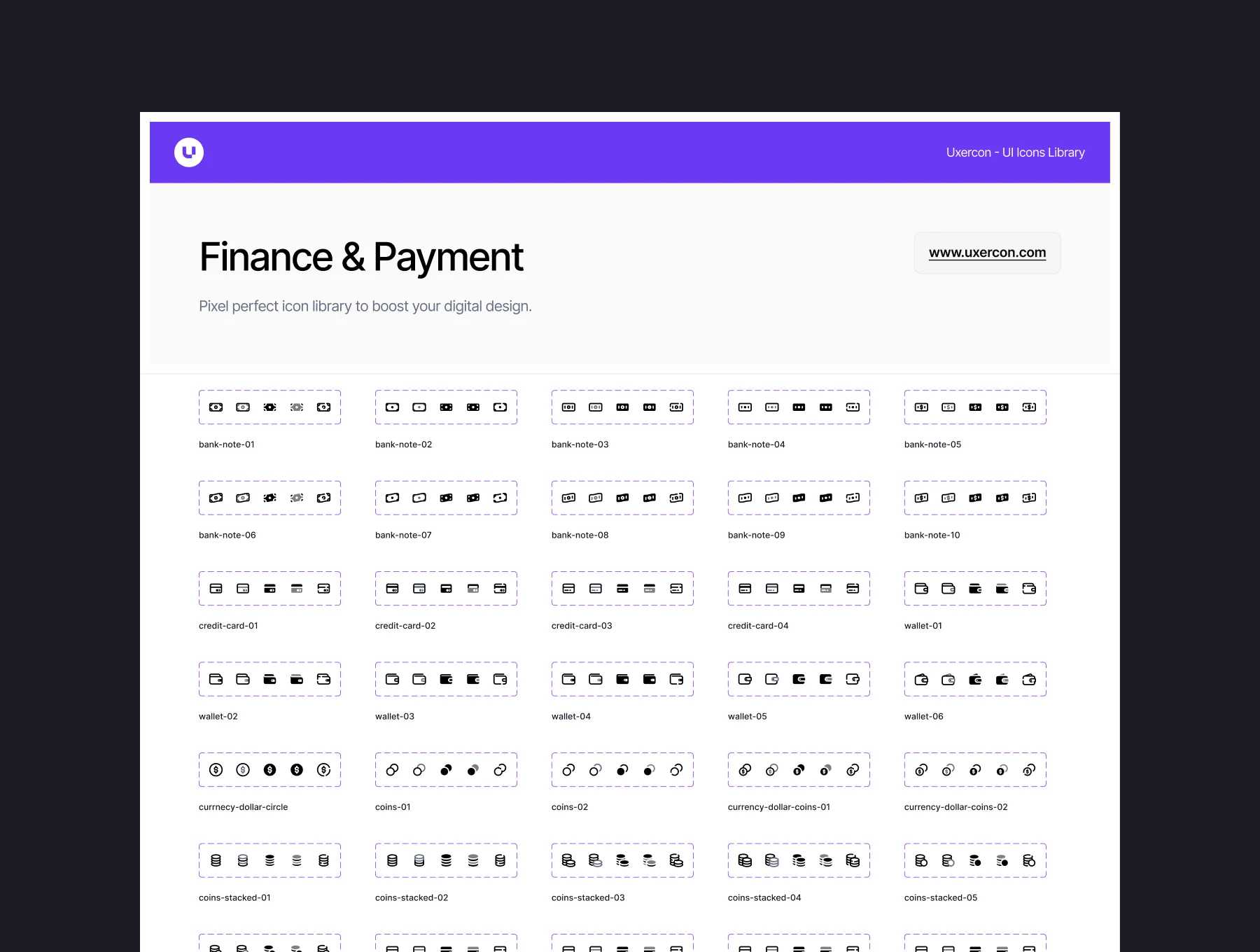 Finance & Payment - Uxercon Icon Pack 5