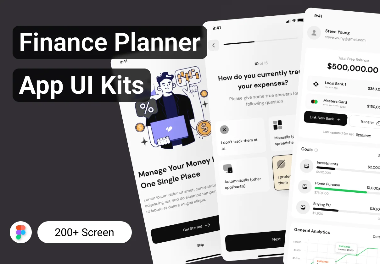 Finance Planner – Mobile App UI Kit