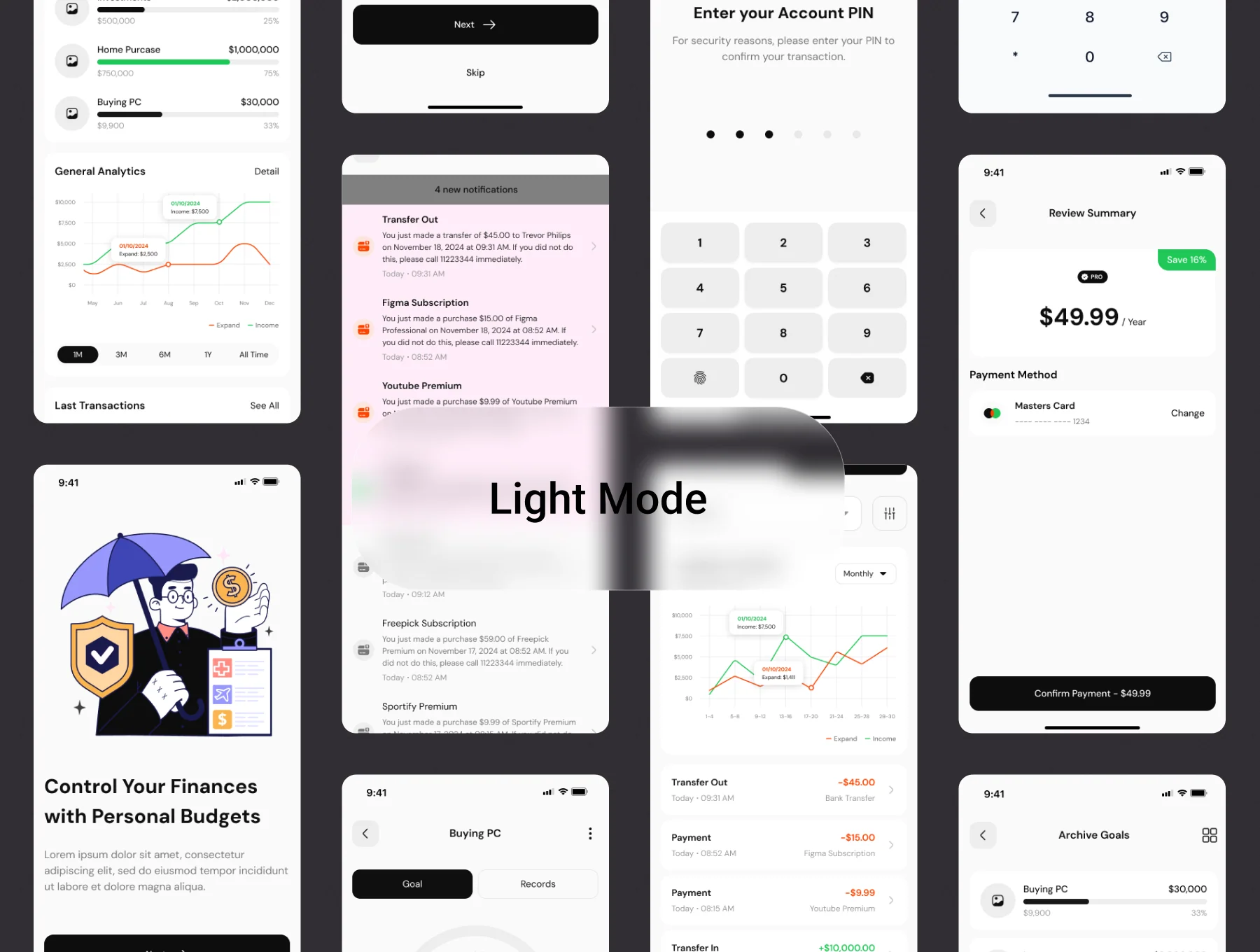 Finance Planner – Mobile App UI Kit 3