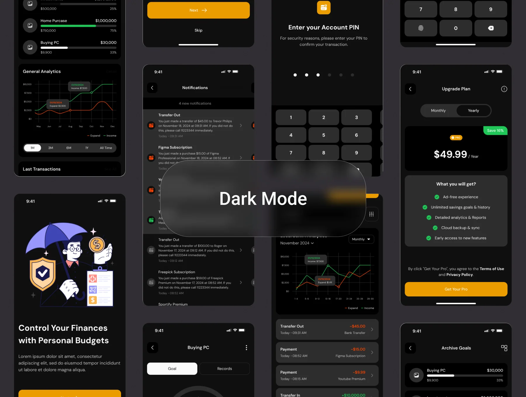 Finance Planner – Mobile App UI Kit 4