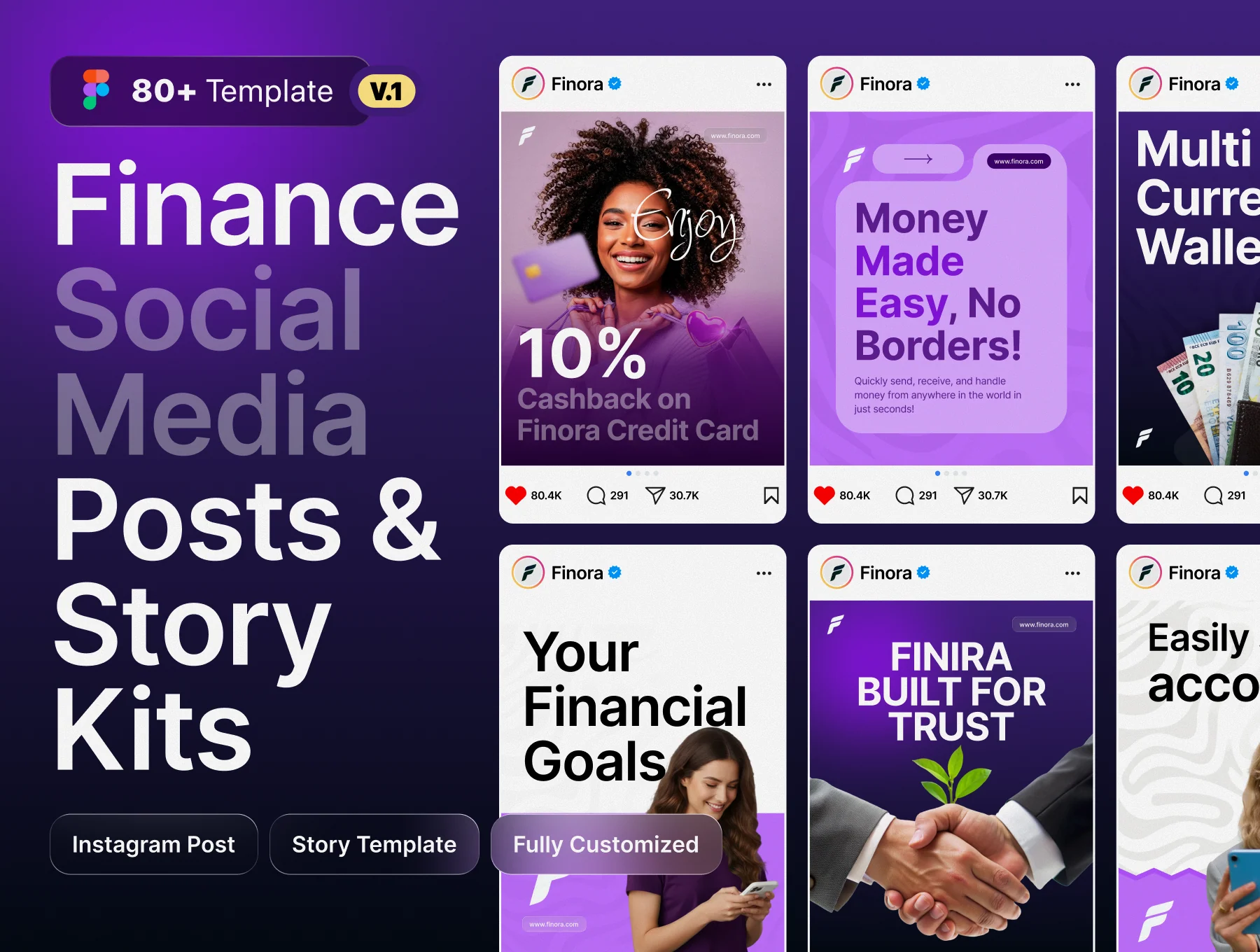 Finance Social Media Post & Story Kit