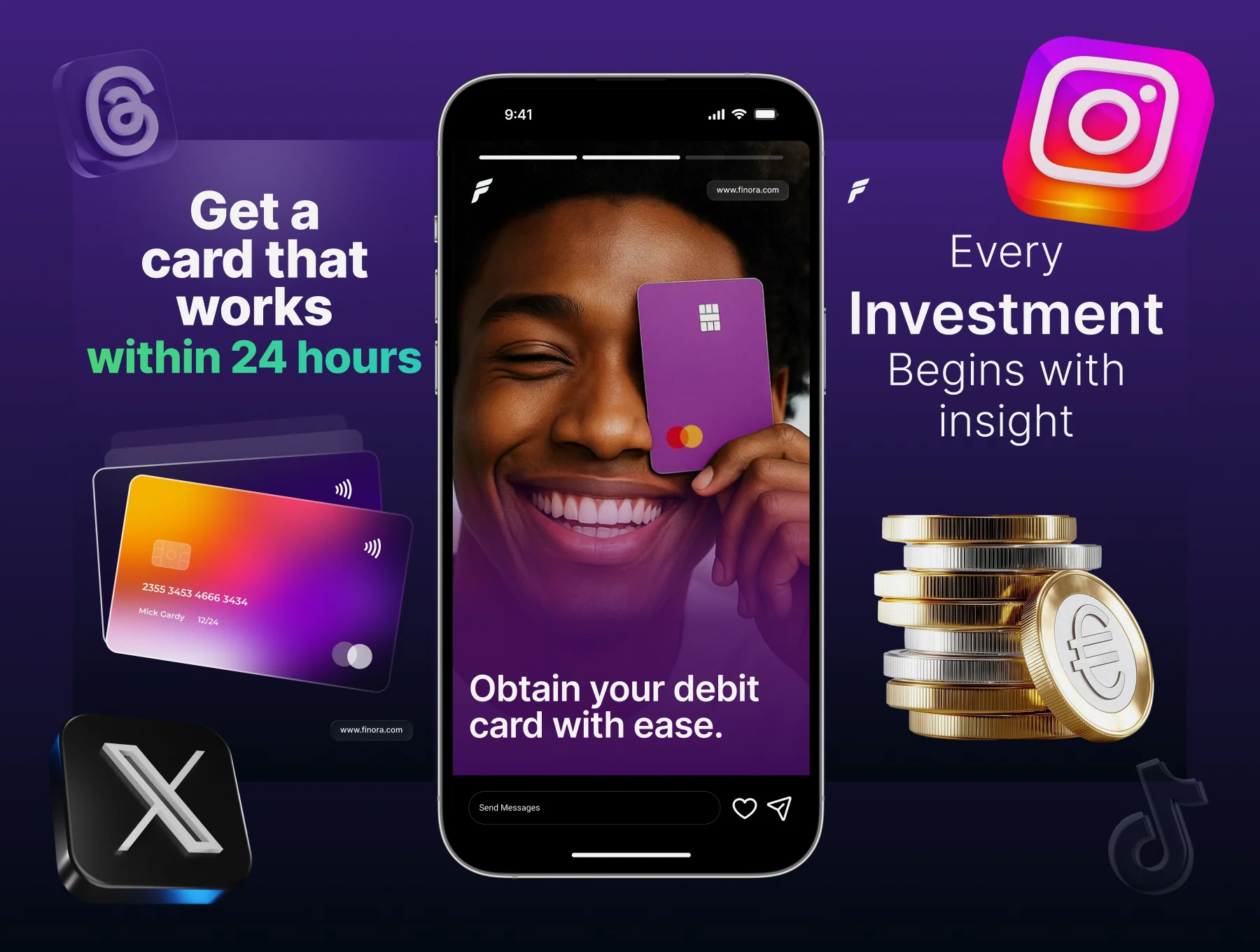 Finance Social Media Post & Story Kit 4