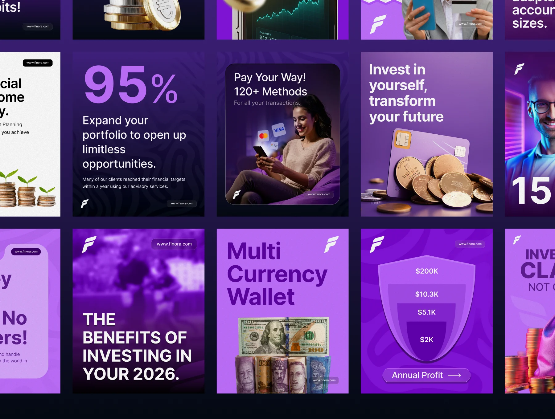 Finance Social Media Post & Story Kit 7