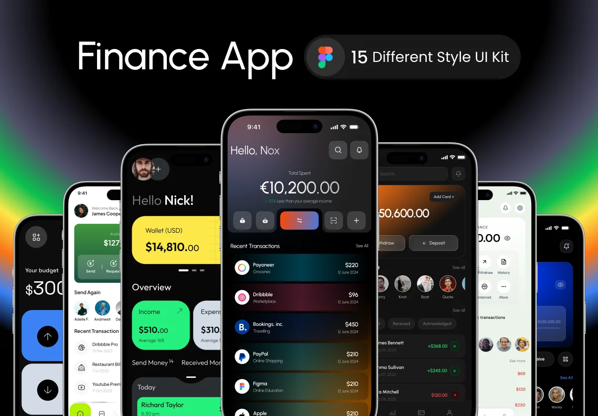 Finance UI Kit — Fintech & Wallet Screens