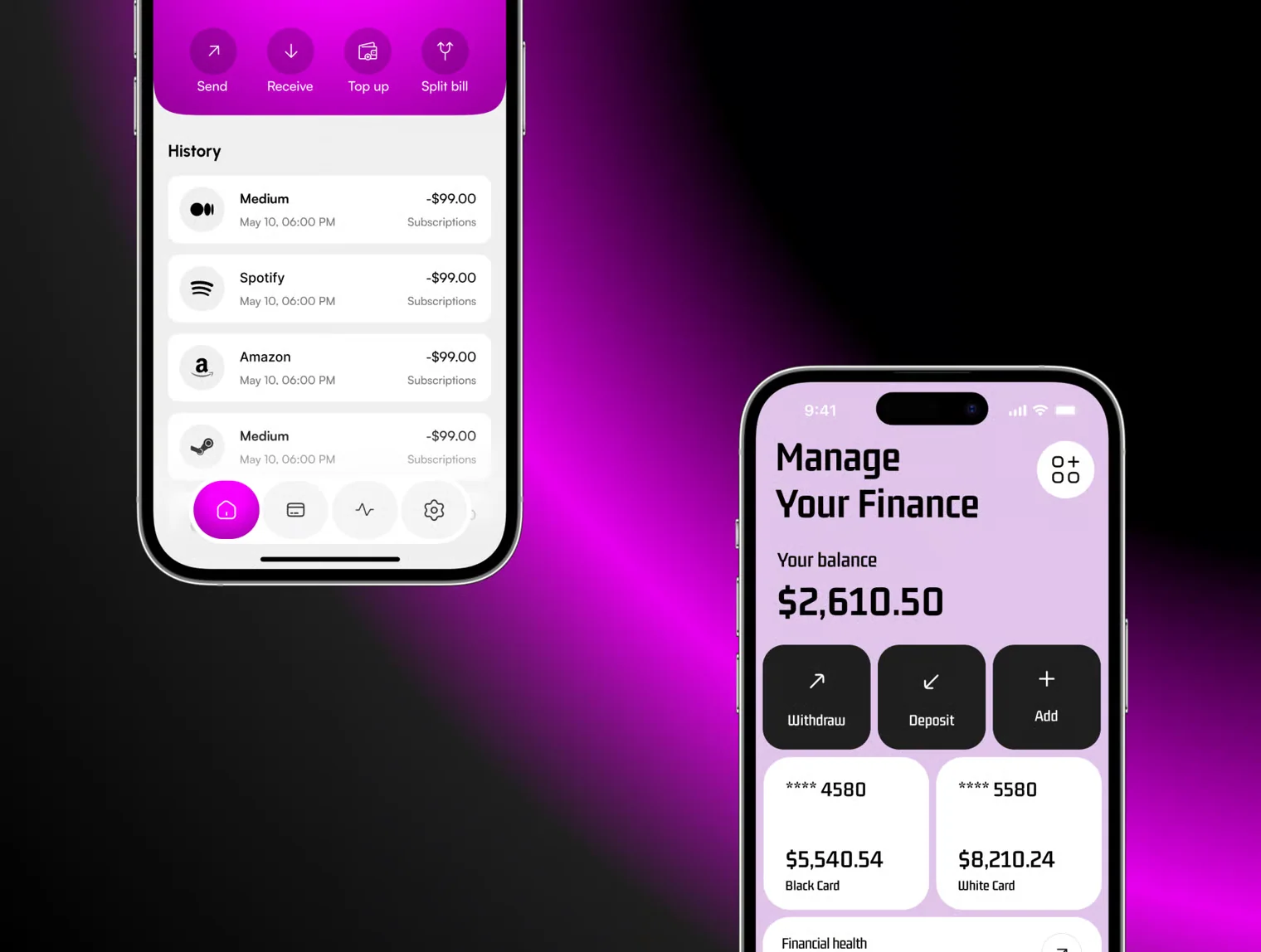 Finance UI Kit — Fintech & Wallet Screens 3