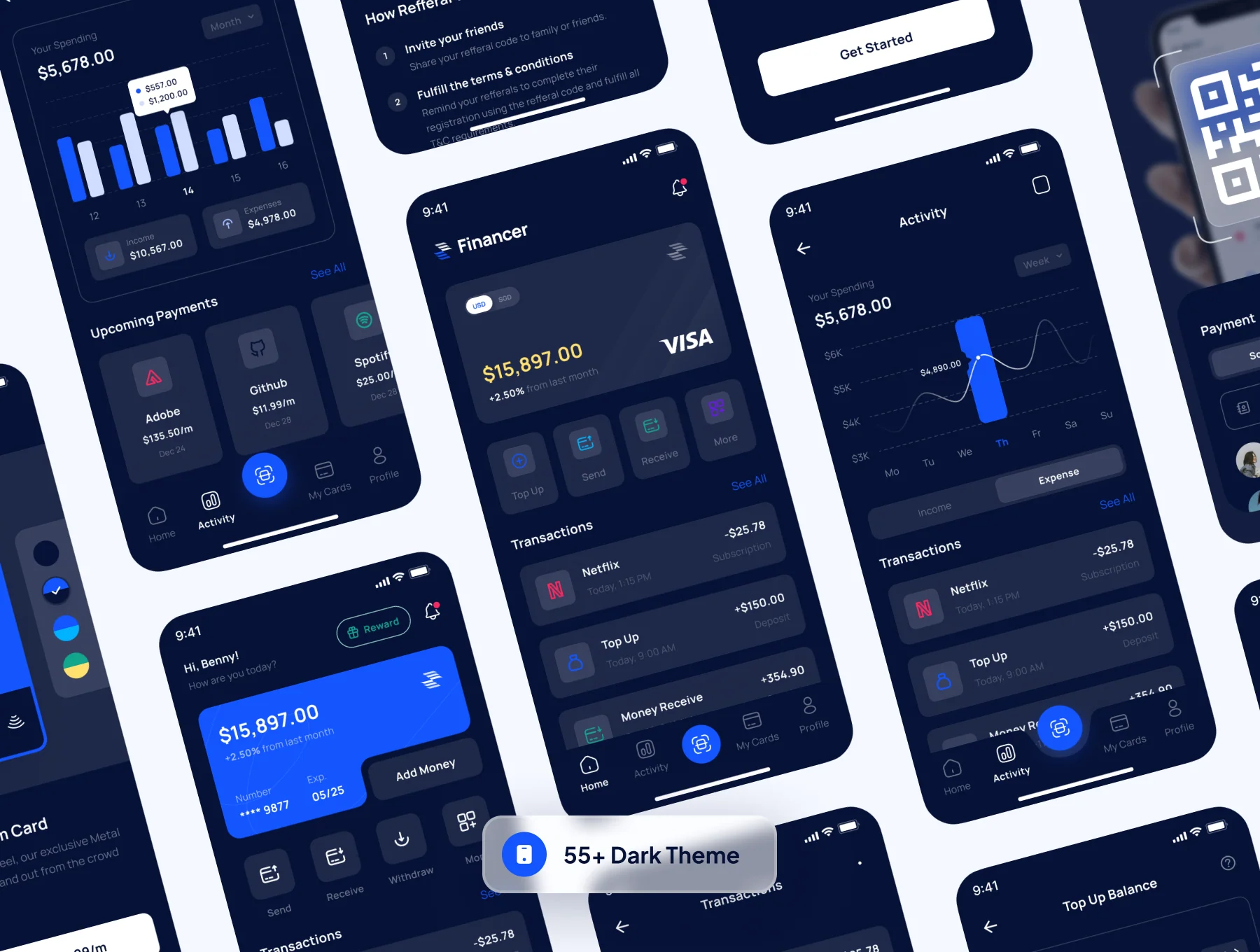 Financer - Financial & Digital Wallet App UI Kit 6