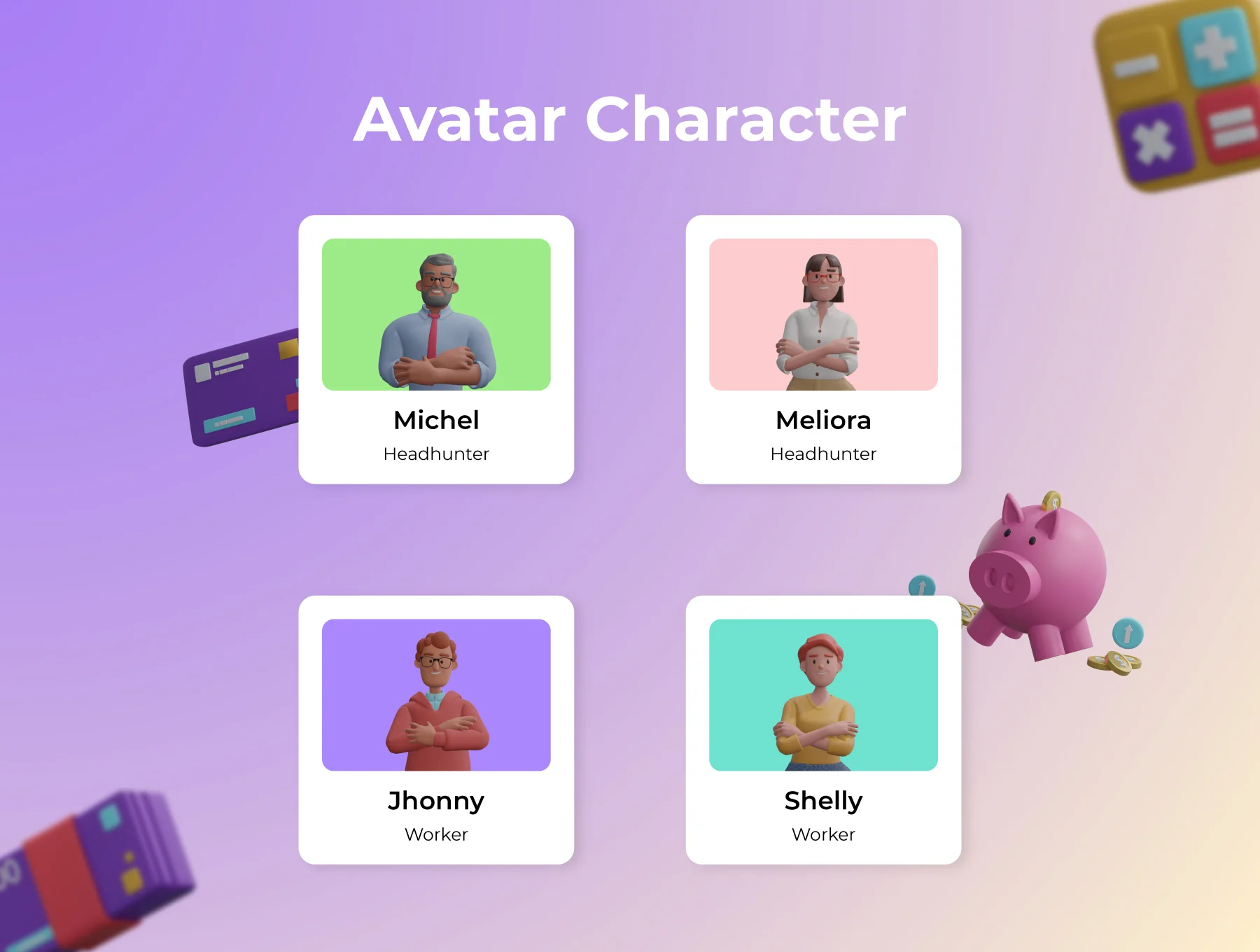 Financial 3D Character Illustration Pack 2