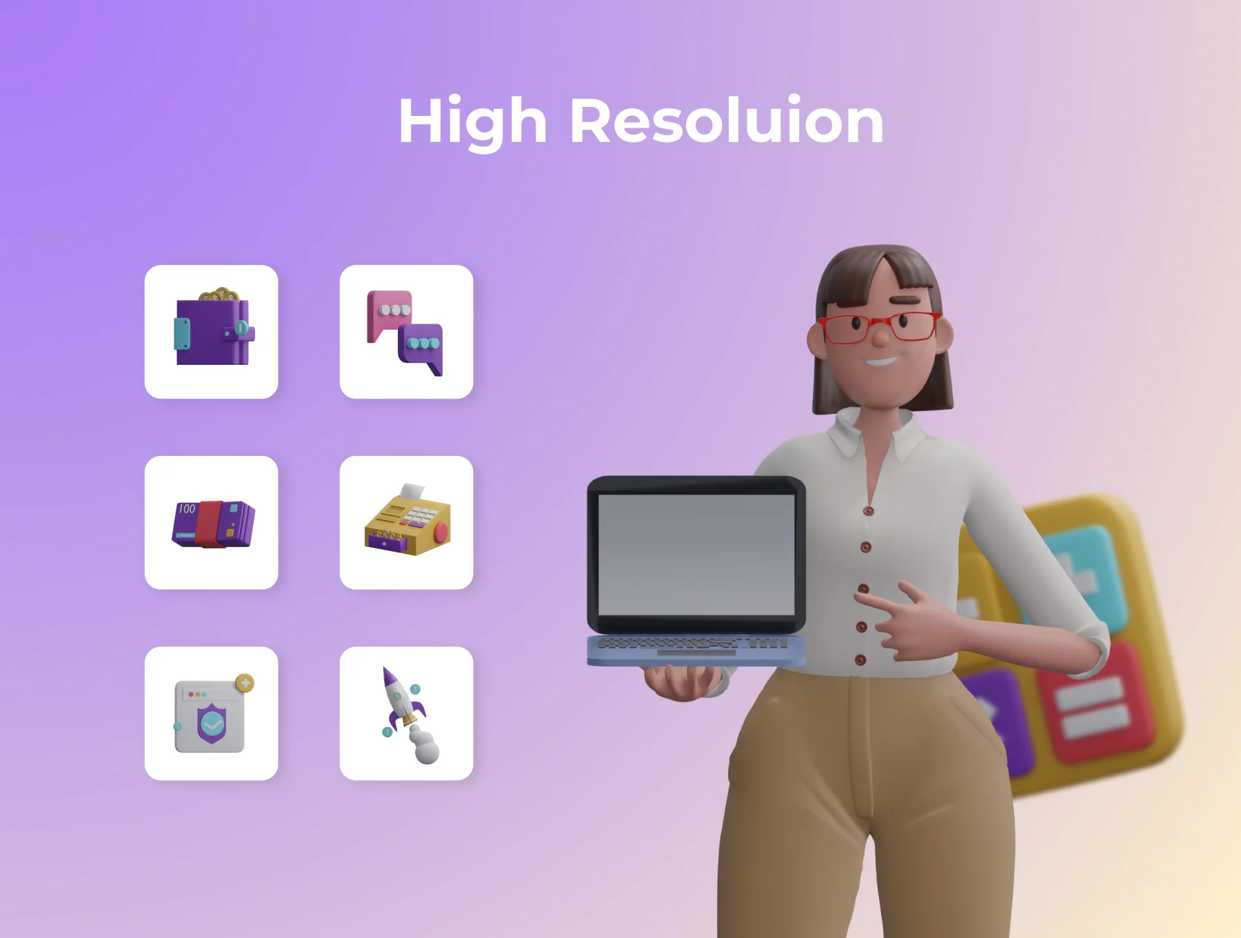 Financial 3D Character Illustration Pack 6