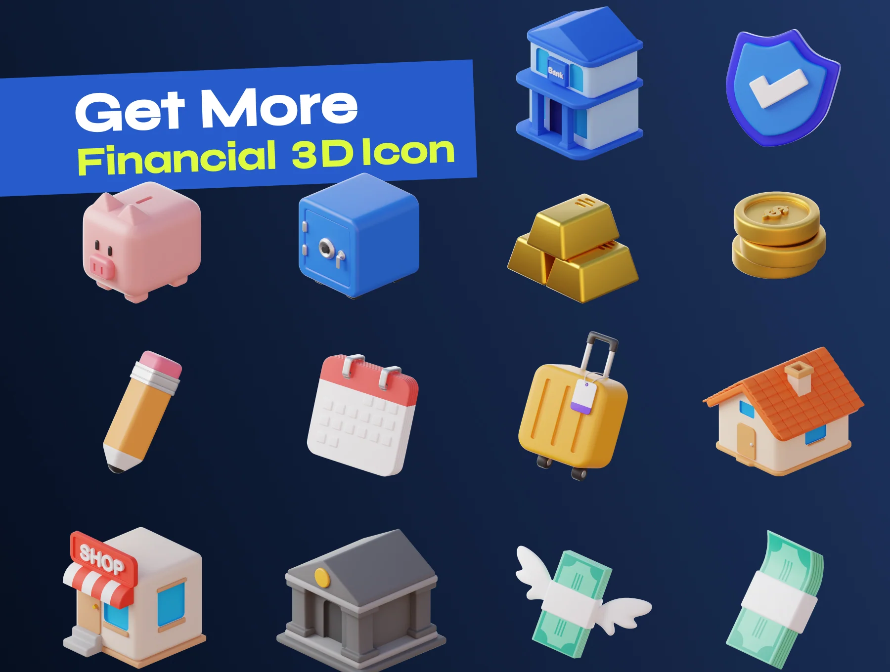 Financial 3D Icon Pack Vol 2 7